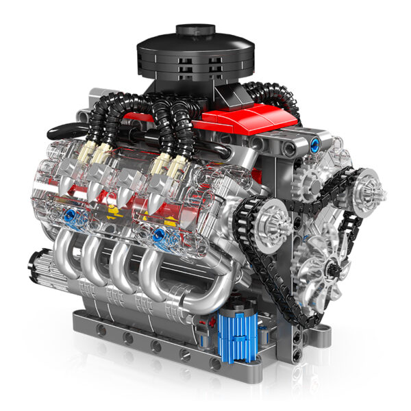 Mould King 10171 Chevy LSX454 Motorized V8 Engine Building Set | 487 Pieces