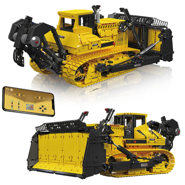 MOULD KING 17049 Liebherr PR766 Bulldozer building set with remote control | 3,568 pieces