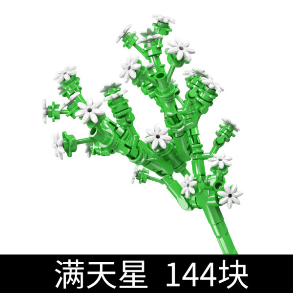 MOULD KING 24004 Baby's Breath Flowers Decor Building Set | 144 Pcs