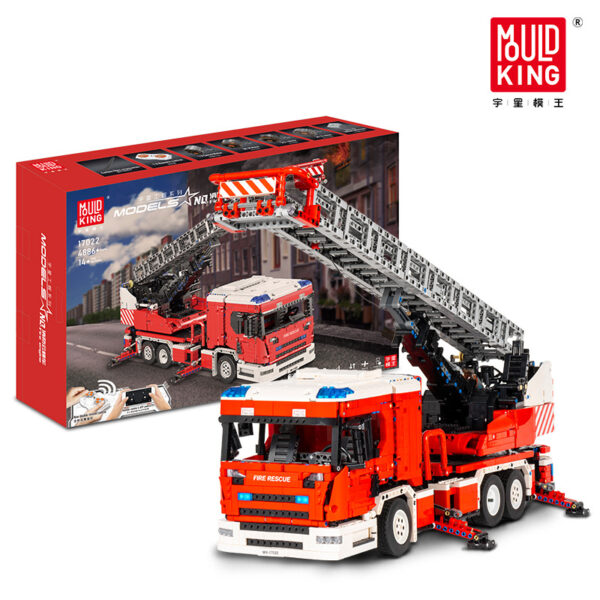 MOULD KING 17022S Fire Truck Building Set with Remote Control | 4,886 Pieces