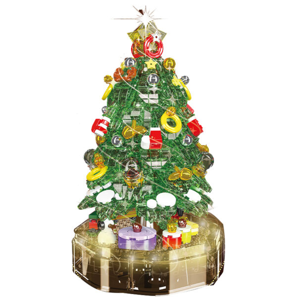 MOULD KING 10090 Green Magical Christmas Music Box - 688 Pieces