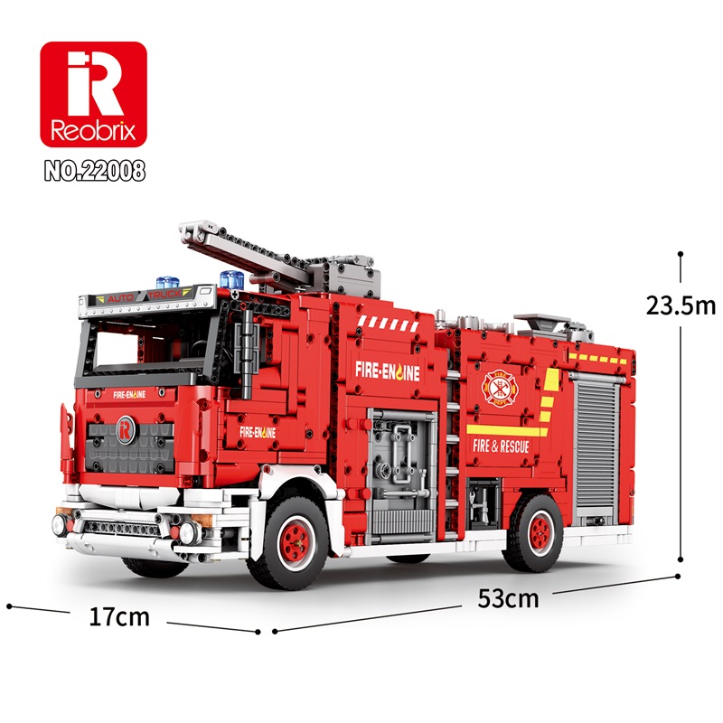 source-2-120.jpg Reobrix Fire Ladder Truck (Remote Control Version) R22008