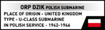 Cobi ORP Dzik Polish Submarine 4864