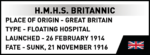 Cobi H.M.H.S. Britannic 1681