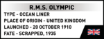 Cobi RMS Olympic 1687